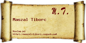 Maszal Tiborc névjegykártya